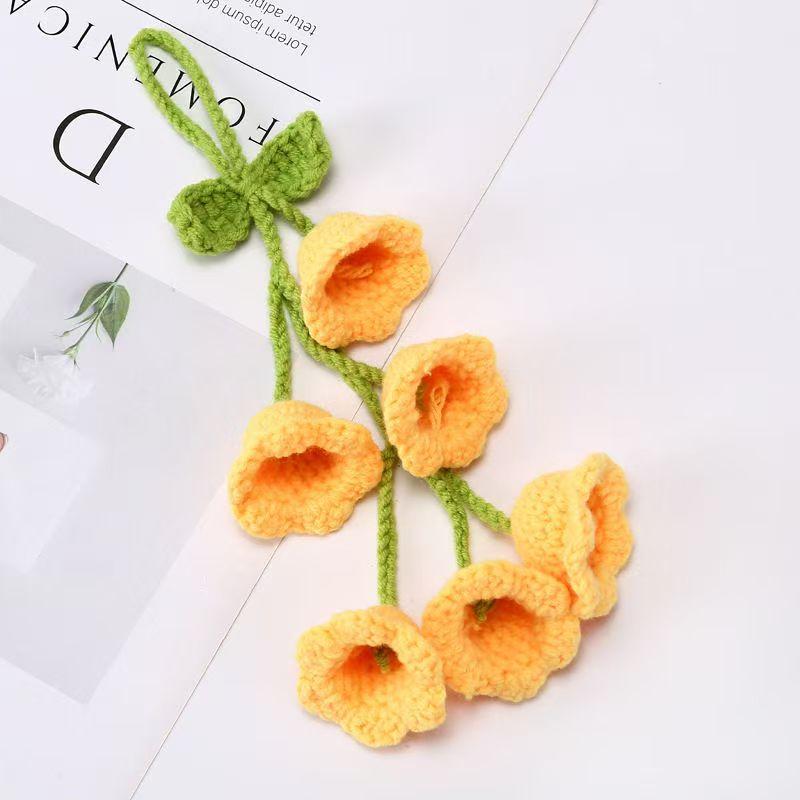 Přívěsek Květinová taška Pravá kůže Značka Originální design Nádherný ručně vyrobený přívěsek Simulovaná květina Osmanthus Tulipán Klíčenka