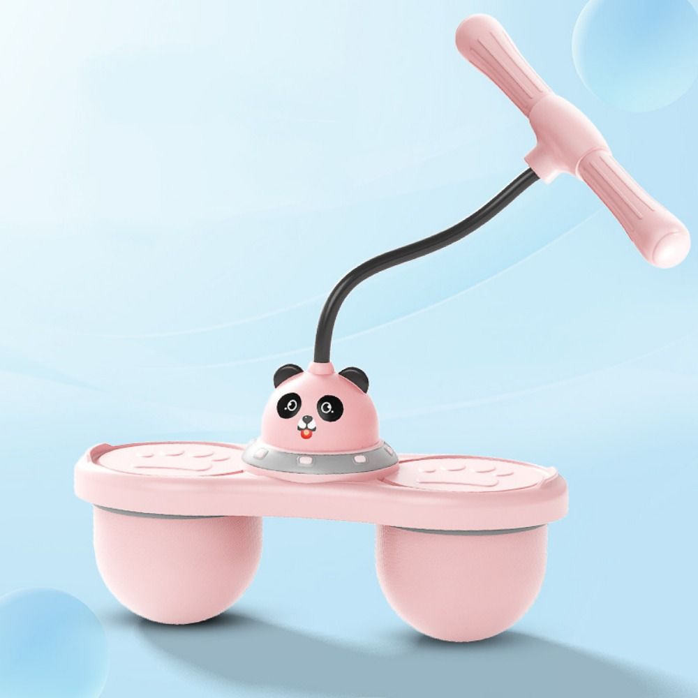 Kreslený Panda Skákací Míč Hračky s Rukojetí Elastický Balanční Míč Hračky Odrazová Hračka