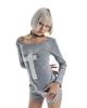KAIYA Silver Cross Long Sleeve - Gray