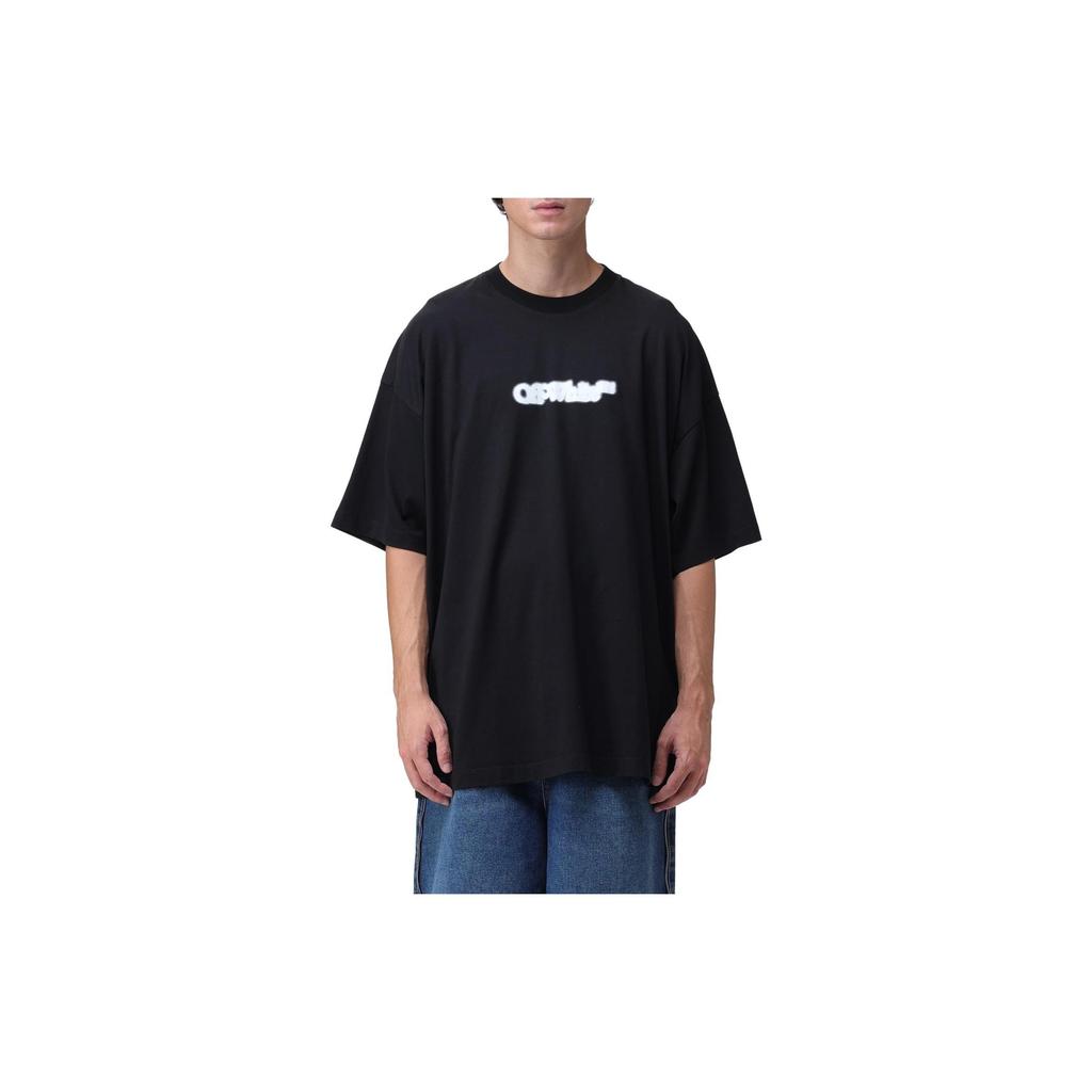 OFF-WHITE Blurred Logo-print Cotton T-shirt OMAA161F23JER0021001