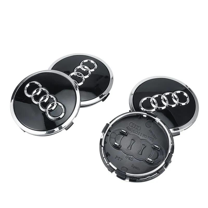 2026 4pcs For Audi Quattro A1 A2 A3 A4 A5 A6 A7 A8 S3 S6 Q3 Q5 7 Car Styling Wheel Center Cap Hub Replaced Covers 60mm 61mm 69mm 68mm