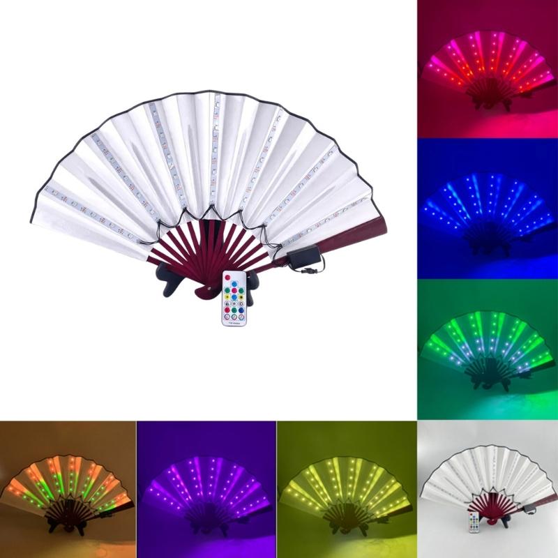 LED-Aufleuchtender Handfächer für Halloween, Tanzpartys, Hochzeitsfeiern, Party-Kostümzubehör