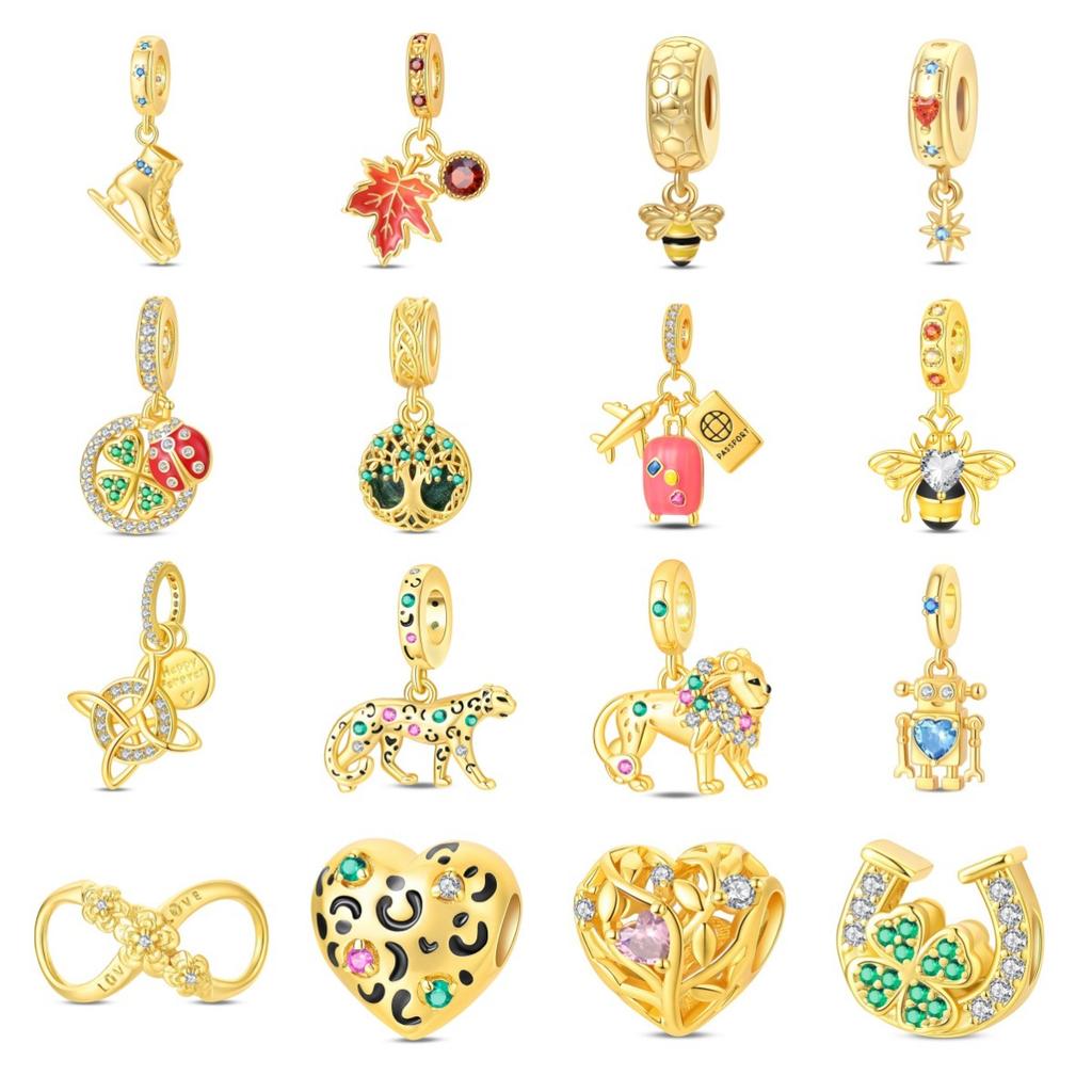 Charming Leopard Lion Airplane Pendant Charm For Bracelet K Gold Fashion Jewelry Accessory DIY Making Supplies