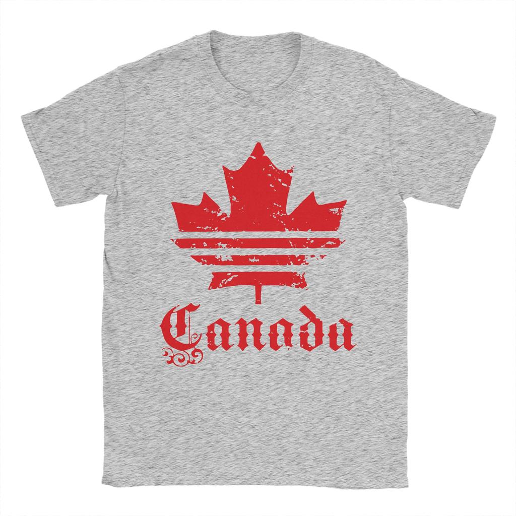 Canada Flag T-Shirts Men Women Canadian Maple Leaf Funny Cotton Tees Round Collar Short Sleeve T Shirt 6XL Clothing