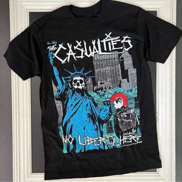

The Casualties Band No Liberty Here Cotton Black S-5XL T Shirt For Fans EN831 Unisex T-Shirt XL