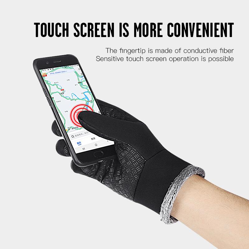 Thickened Non-slip Wind Shielding Touch Screen Warm Outdoor Biking Gloves Designed For Autumn and Winter Mountaineering Bicycles High Quality