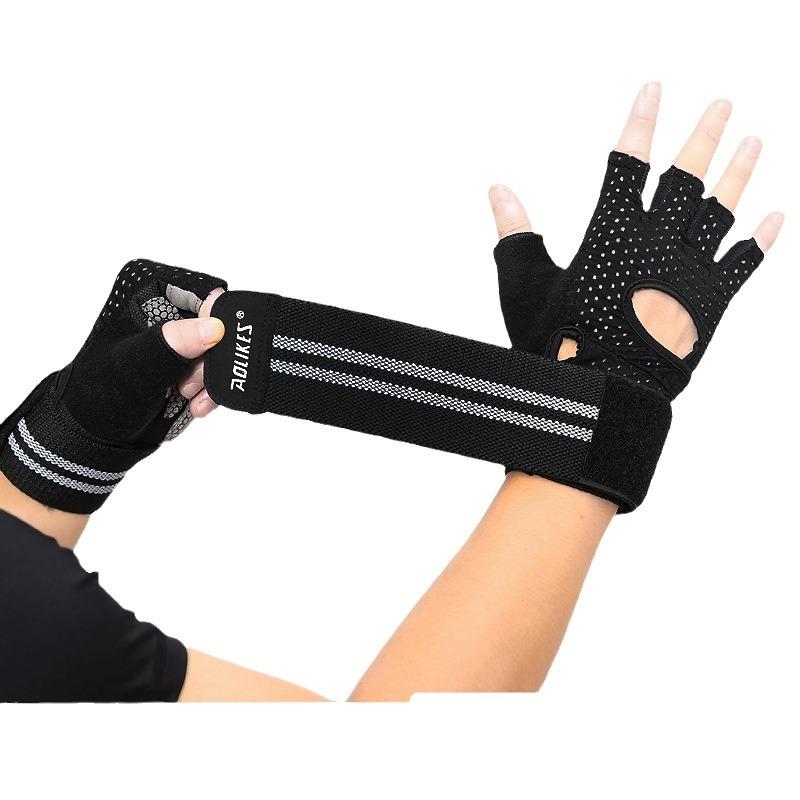 Weightlifting Fitness Gloves Breathable Anti-slip Wrist Guard Sports Dumbbell Half Finger Sports Gloves Summer Cycling Gloves