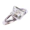 Natürlicher grüner Amethyst Edelstein Handarbeit 925 Sterling Silber Ring S.7 S1P23