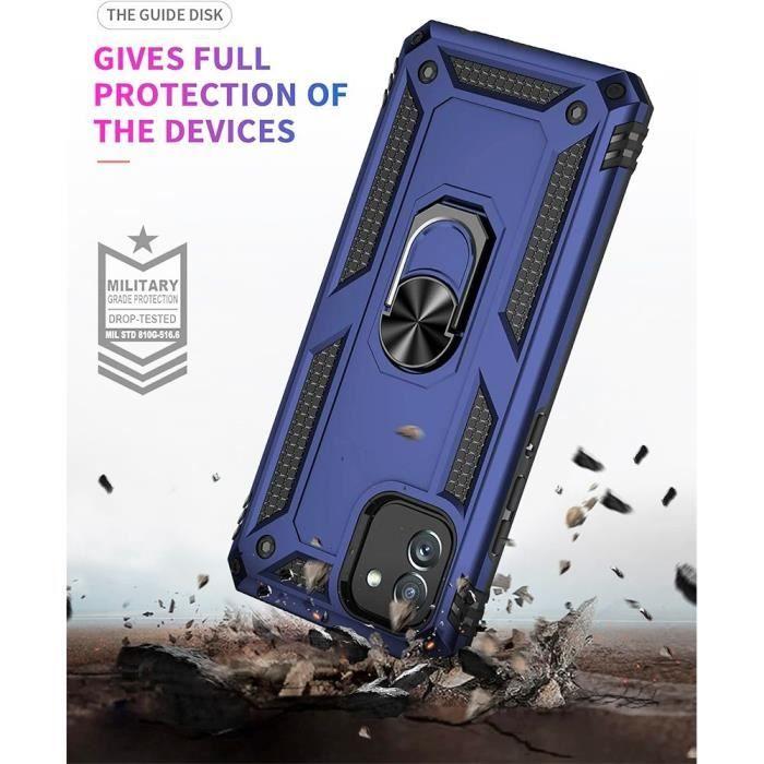Coque pour Samsung Galaxy A05 - Antichoc - Support Anneau Arrière - Rigide - Bleu Marine