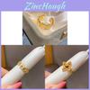 Vintage Style Gold Plated Flower Ring With Cubic Zirconia For Female Dress Accessories