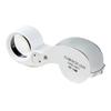 40X Jewelers Loupe Magnifier with Light Foldable Jewelry Eye Loop- Magnifier LED Illuminated Jeweler Glass