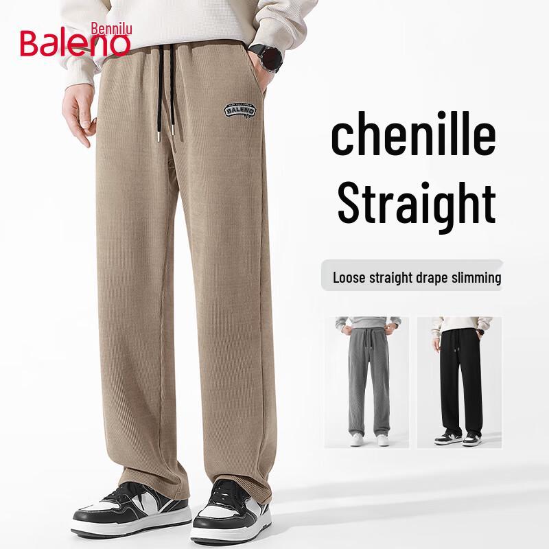 

Baleno Men s American Retro Chenille Straight-Leg Pants L