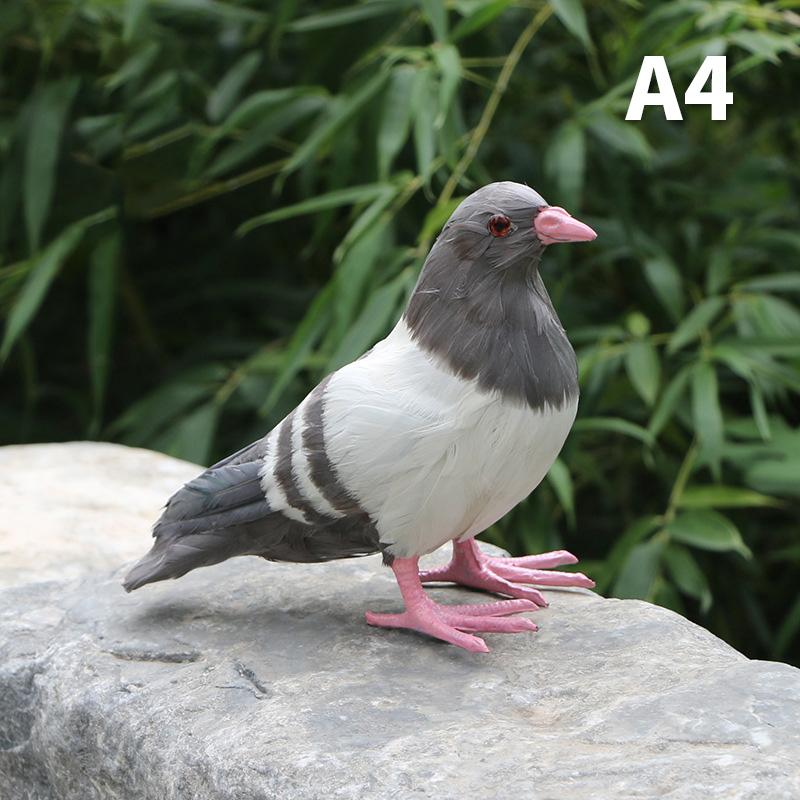 

Realistic Simulation Furry Pigeon Ornaments Artificial Feather Bird Animal Model Wings Flying Pigeon Decor Handcrafts Kids Gift