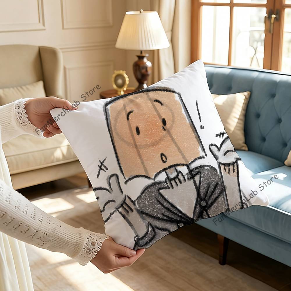 RRegretevatorS LLampertS Pillow Covers Cartoon Sofa Decorative Home Doublesided Printing Short Plush Cute Cushion Cover