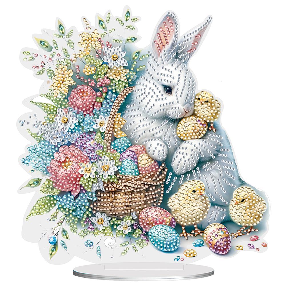 Special Shape Egg Easter 5D DIY Diamond Art Tabletop Decorations Bedroom Table Decoration Diamond Painting Desktop Ornaments Kit