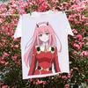 Darling In The Franxx Zero Anime Lover T-shirt Oversized Unisex Fashion Hip Hop Street T Shirt Casual Loose Streetwear Cotton