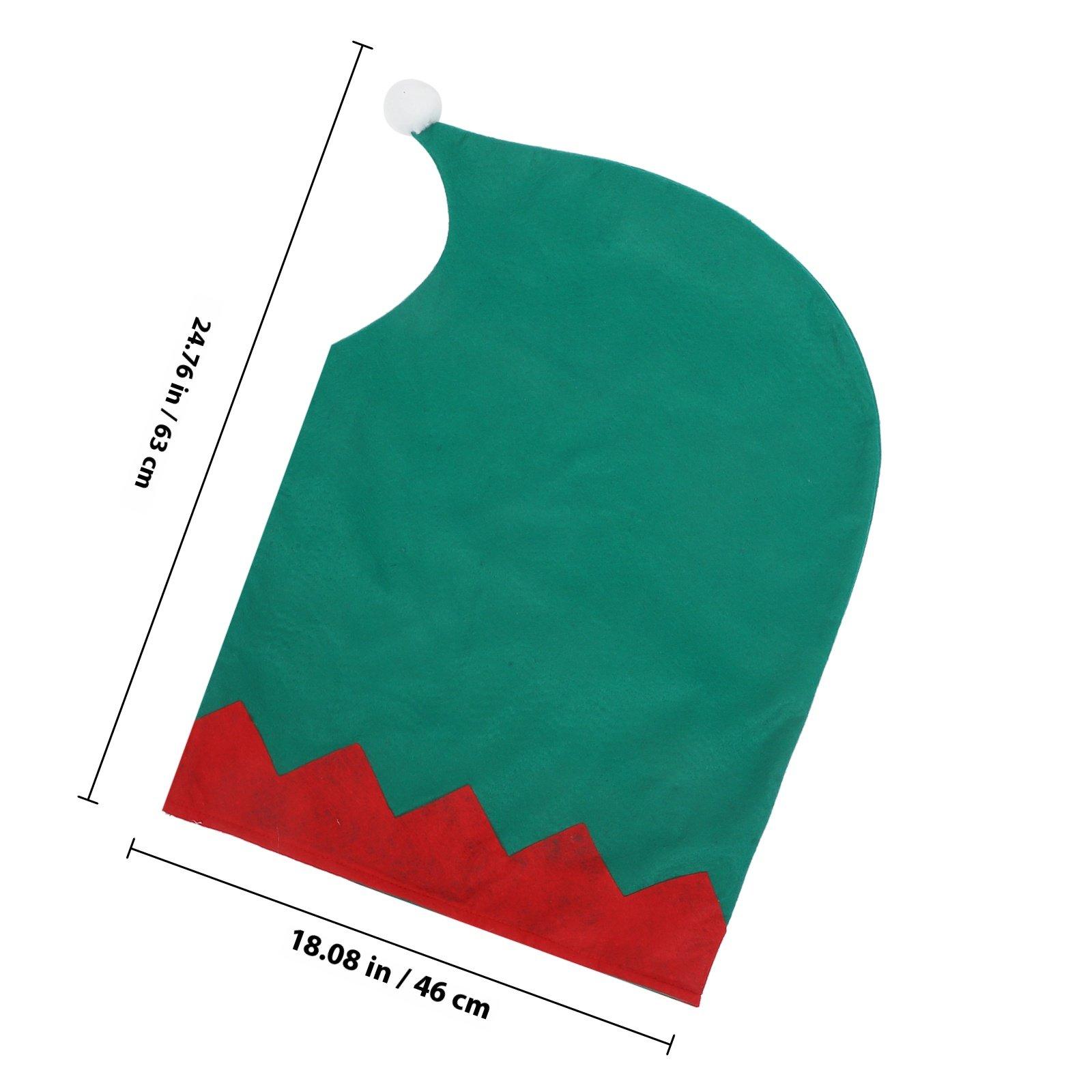 

Thick Christmas Chair Cover Larger Size Seat Protector Removable Dining Room Slipcover Xmas Decor Dining Supplies зелений