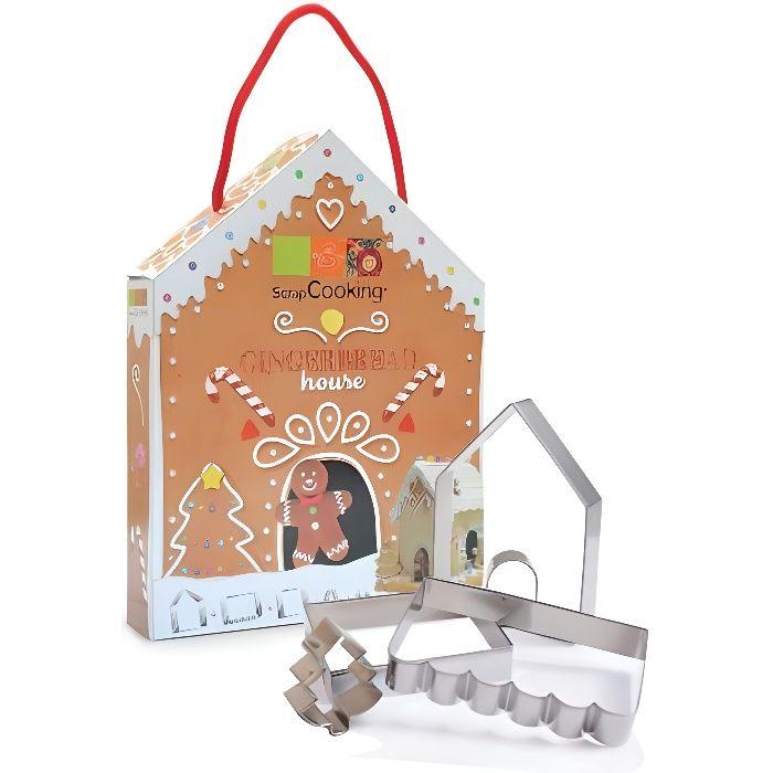 Cookie Cutter Set - ScrapCooking - Gingerbread House - Stainless Steel - 5 Pieces - Various Dimensions