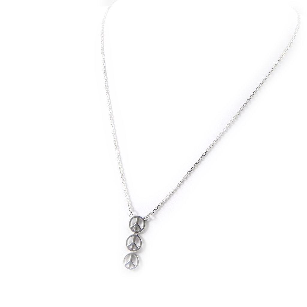 Les Trésors De Lily [G9060] - Silver Necklace 'Peace'