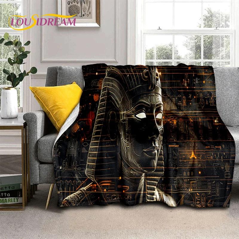 3D Ancient Egypt Death Anubis Pharaoh Horus Mythology 2025 Soft Blanket,Soft Throw Blanket for Home Bedroom Bed Sofa Cover Child