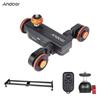 Andoer Camera Video Dolly Slider Kit with 3-wheel Auto Dolly Car 3 Speed Adjustable + 60cm/23.6in