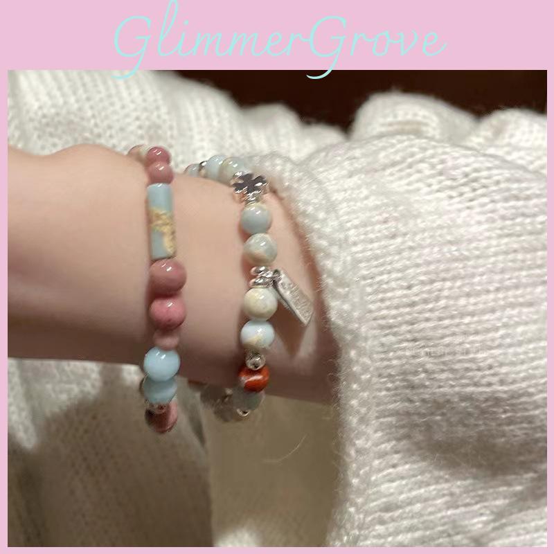 Style Ethnic Vintage Ceramic Bracelet With Cross And Sphere Design Couples For