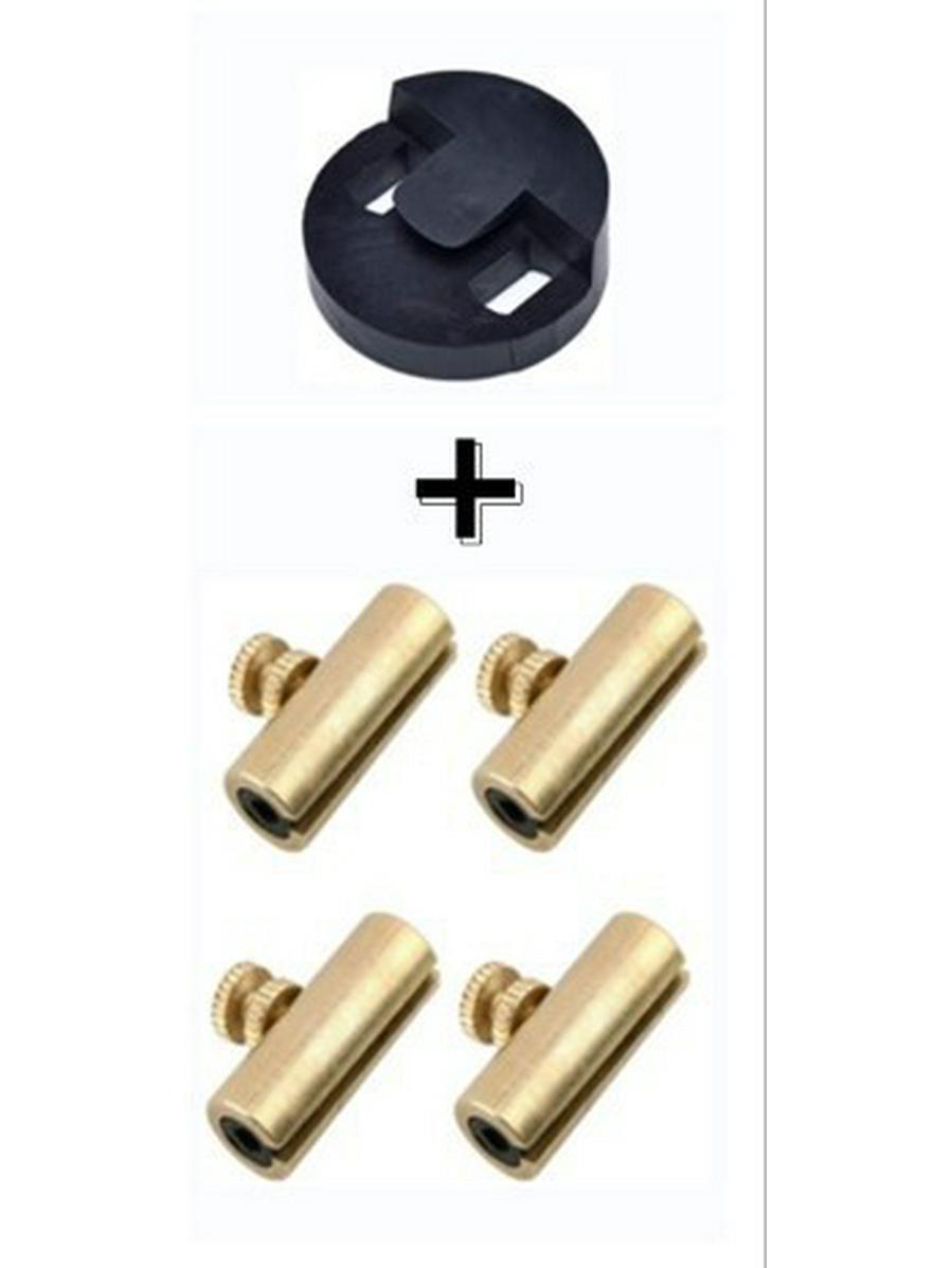 Violin Accessories & Cello Wolf Tone Suppressor/Mute Set 2 Cello Wolf Tone Cancelers + Black Round Mute золотой