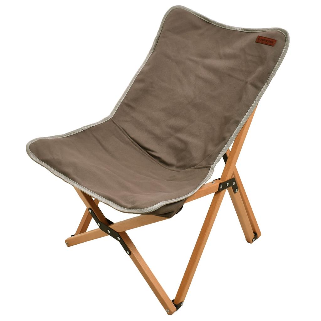 Peace Park Camping Chair, Outdoor Chair, Wooden Chair, Small, Foldable, Compact Chair, Storage Bag Included