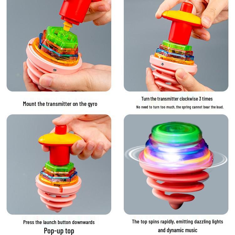 Children's Rotating Light & Sound Toy: Educational Outdoor Music Gyro with Colorful Lights for Boys and Girls Ages 2-3