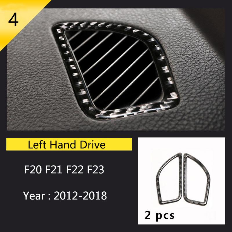 For BMW 1 2 Series F20 F21 F22 F23 Carbon fiber Car Control CD Panel Cover Trim Air conditioning Outlet Frame Decoration Sticker LNYCP1