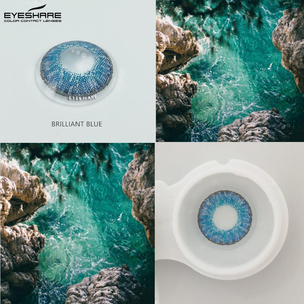 Eyeshare Lentile de contact Color Softlens 1 pereche Seria 3TONE Lentile de contact colorate Ochi Utilizare anuală Contacte cosmetice