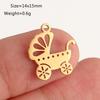 5 Pièces Breloques Empreinte de Pied/Cœur/Ballon à Air pour Bébé Acier Inoxydable Pendentifs d'Amour DIY Bijoux Inaltérables pour Collier Boucle d'Oreille