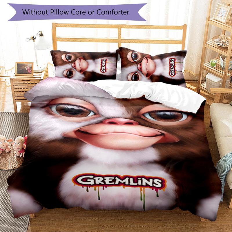Gremlins 3pcs Bedding Set Duvet Cover Closure Includes 1 Duvet Cover & 2 Pillowcases for All Seasons Bedroom Home Dorm Decor