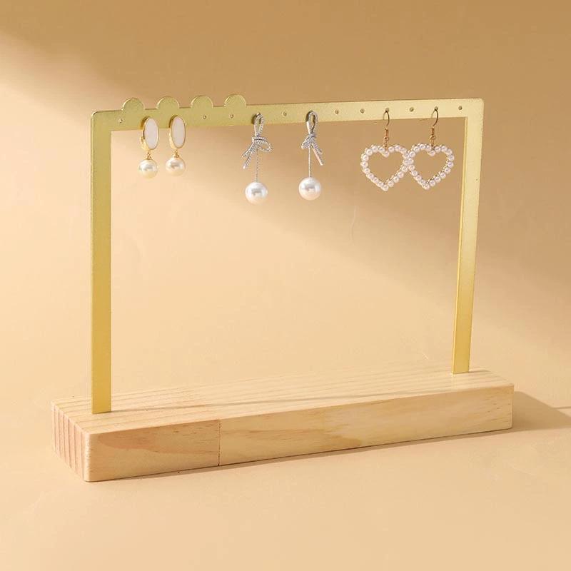 Jewelry Organizer Metal Jewelry Rack Desktop Stud Earring Drop Earrings Display Storage Stand Jewellery Showcase Props