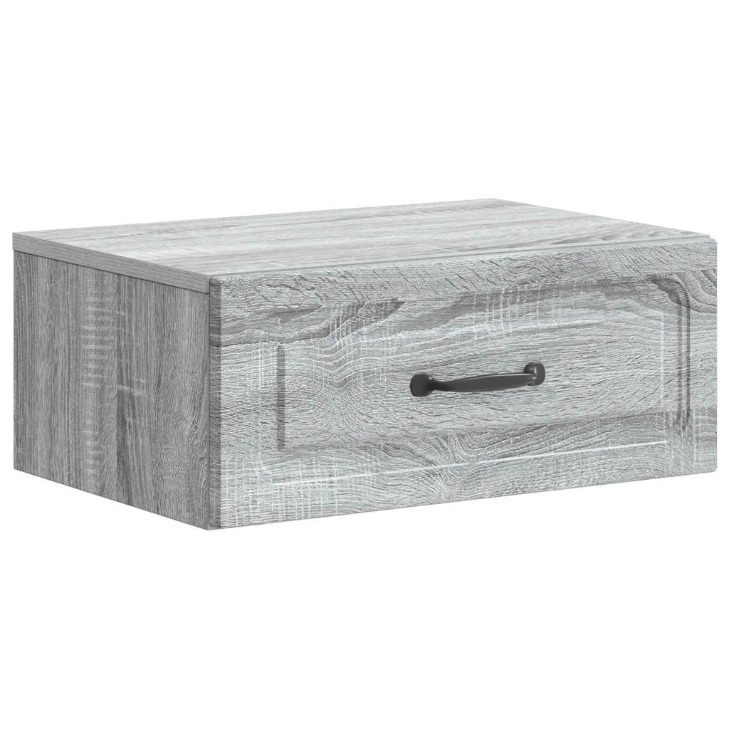Wall Mounted Nightstand 2 pcs Grey Sonoma 49 x 34.5 x 20 cm