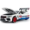 Bmw M8 Manhart Metal Car Model 1:24 Sound Light White
