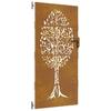 Garden Gate 85 X 175 Cm Corten Steel Tree Design
