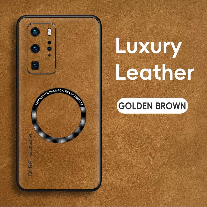 

Magnetic Retro Leather Soft Case For Huawei P40 Pro P40Pro Wireless Charging Phone Case Cover Huawei P40