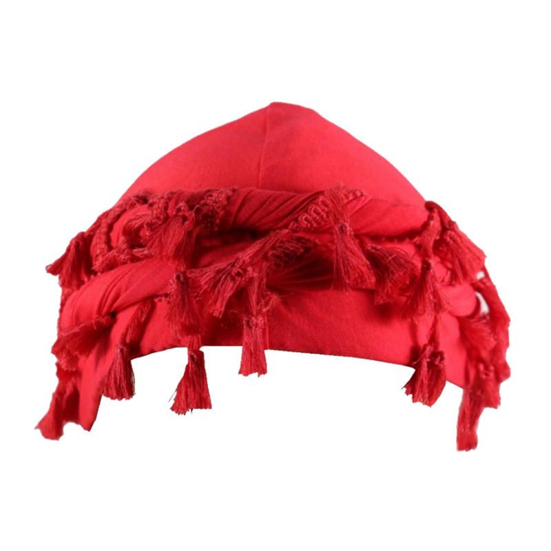 

Trendy Unisex Casual Beanie Cap With Tassels For Winter And Spring Red