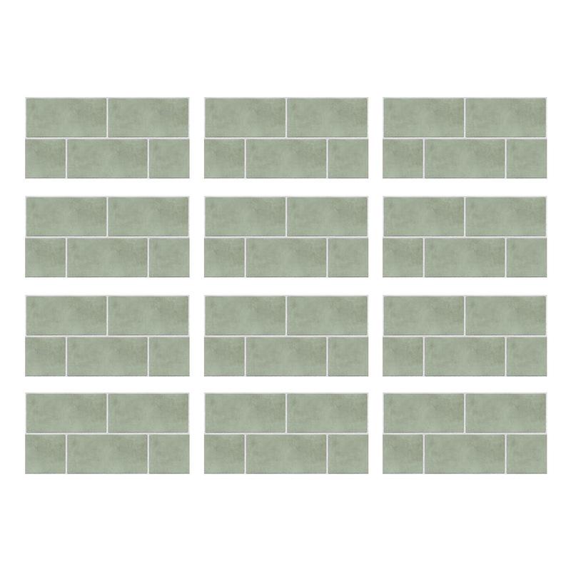 Samolepka s odlupováním a lepením dlaždic Samolepicí samolepka na kuchyňské dlaždice Šalvěj Zelená cihlová zeď 30x15cm
