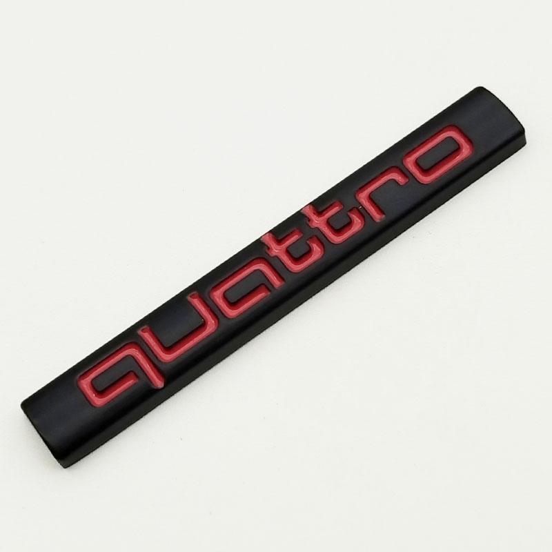 3D Metal Logo Quattro Sticker Car Emblem Badge For 4JHGE A1 A2 A3 A4 A5 A6 A7 A8 8P B6 B7 B8 Q2 Q3 Q4 Q5 Q7 TT S3 S5 Accessories