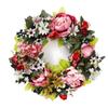 Valentines Day Wreath Peony Round Durable Artificial Flower for Wedding