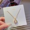 2026 Elegant Cat's Eye Stone Flower Necklace - Vintage Gold Plated Titanium Steel Zircon Halo Pendant for Women