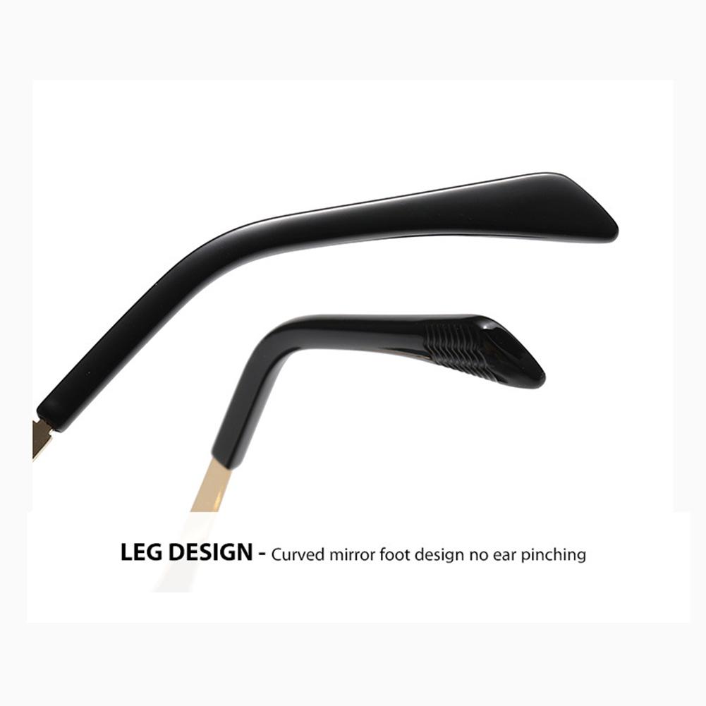 Модные винтажные солнцезащитные очки в форме ромба с полигональной металлической оправой — фото 7