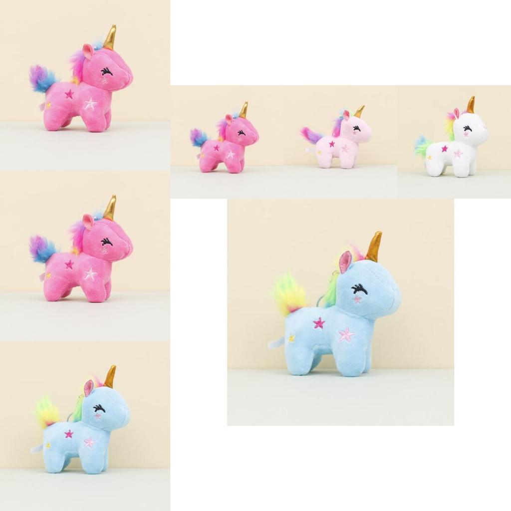 Colorful Unicorn Plush Keychain Soft Toy Cute Wedding And Bag Accessory