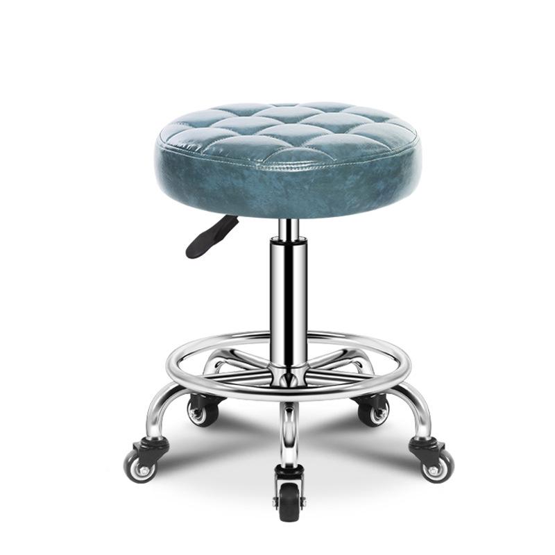 Hairdressing Rotating Salon Stool - Large Barber & Beauty Chair with Rollers