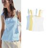 Summer New Women Clothes Patchwork Lining Bowknot Decoration Straight Collar Slim Fit Top 3120422 4661025