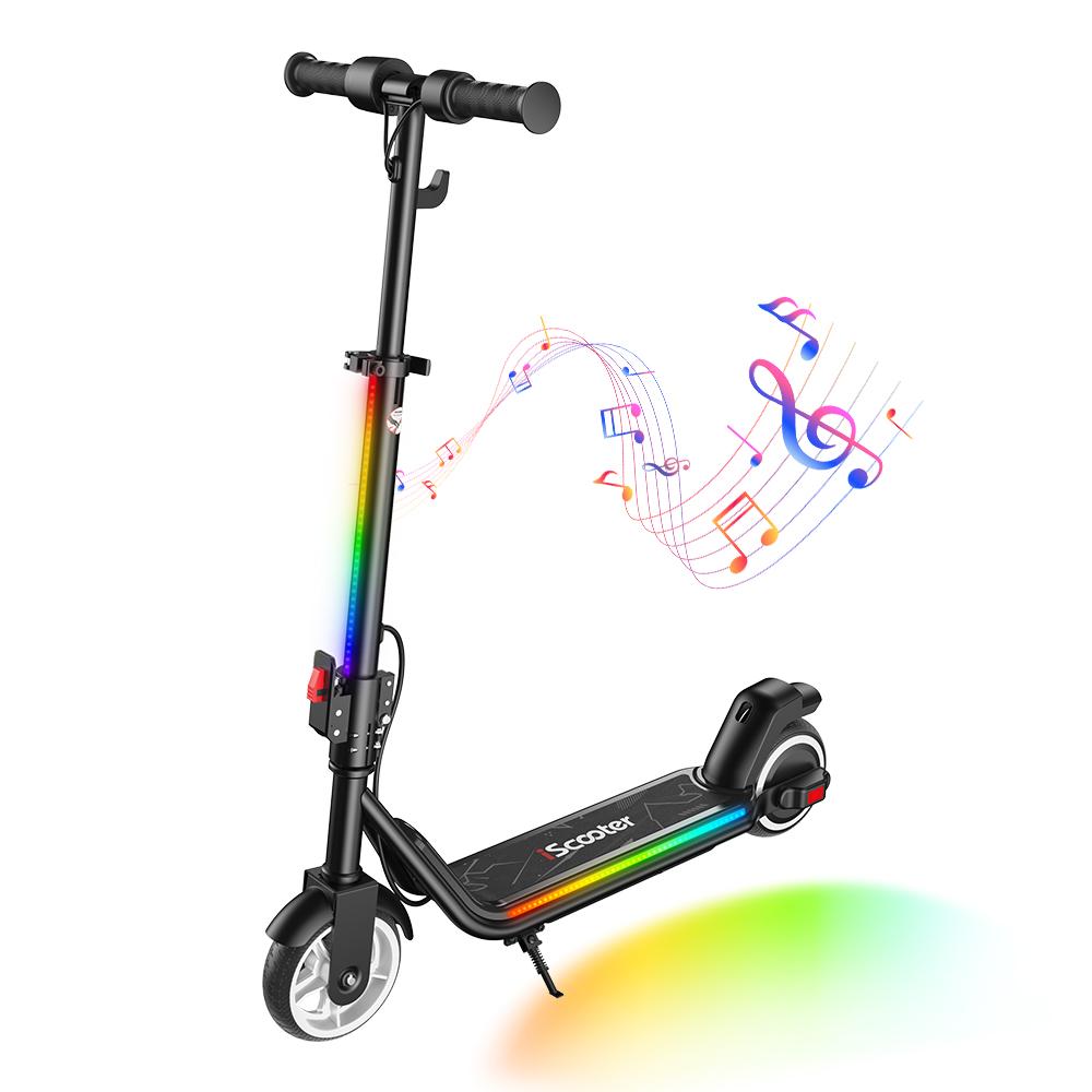 iScooter IK3MAX Kids Electric Scooter 200W Motor 4.5Ah Solid Tires Foldable & Height Adjustable 3-Speed  Electric Scooter for Kids