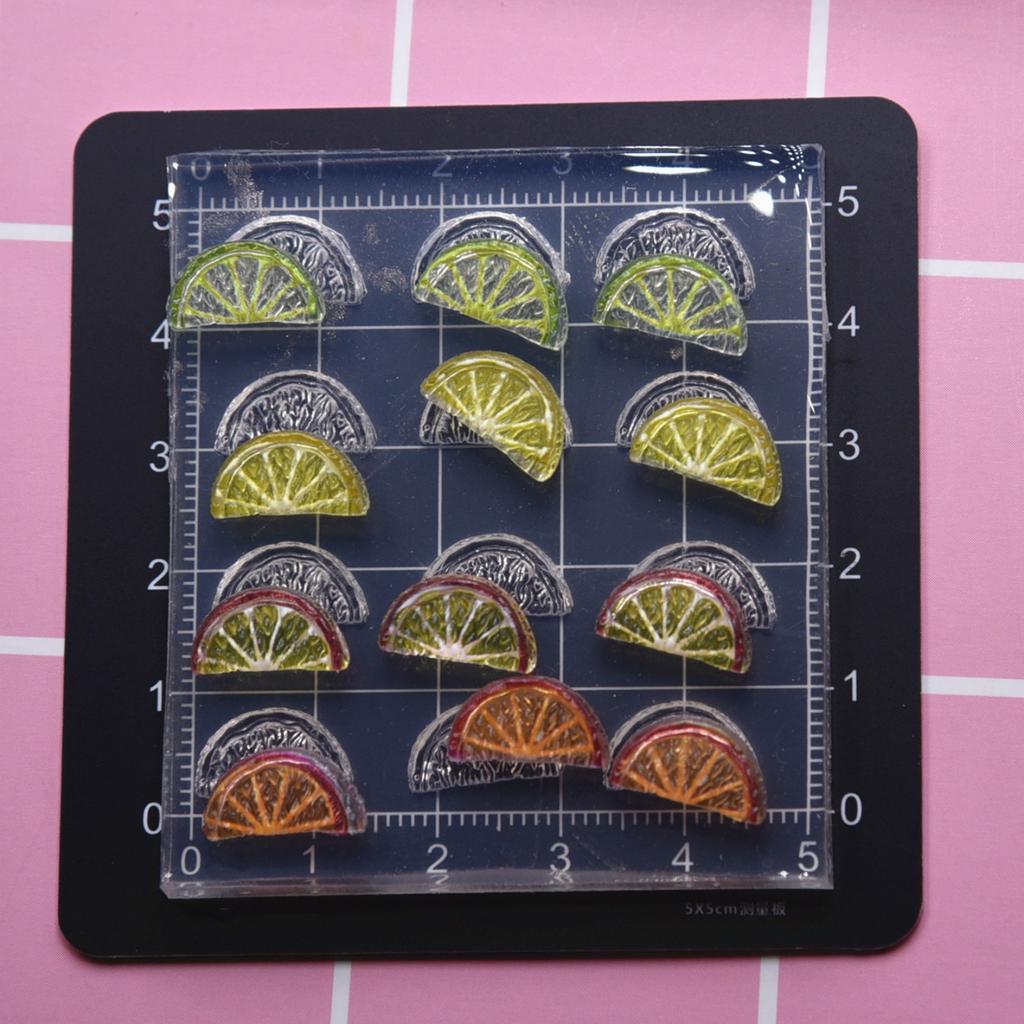 Half Lemon Slices Shape Jewelry Mold Decorating Silicone Moulds Silicone Texture for Art Projects and Shelf Displays