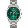 1513878 Men's Watch Silver/Gold Strap Green Dial 44 Mm + Box